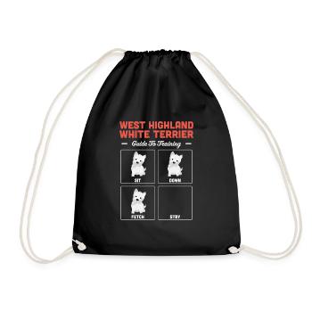 West highland terrier - Drawstring Bag - black - Front
