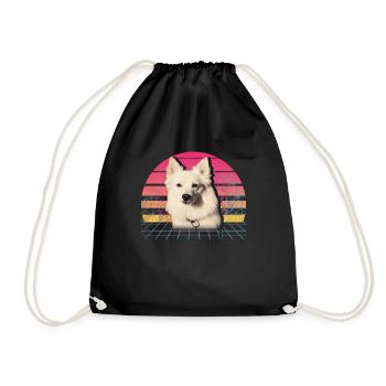 Chien esquimau américain - Sac de sport léger - noir - Devant