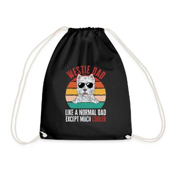 West Highland White Terrier Westie - Sac de sport léger - noir - Devant