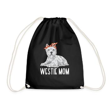 West Highland White Terrier Westie - Turnbeutel - Schwarz - Vorne