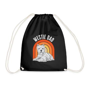 West Highland White Terrier Westie - Sac de sport léger - noir - Devant