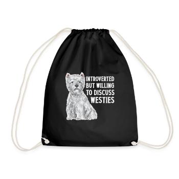 West Highland White Terrier Westie - Sac de sport léger - noir - Devant