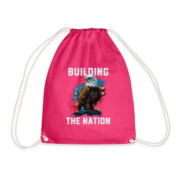 Building the Nation American Bald Eagle America - Turnbeutel - Fuchsia - Vorne