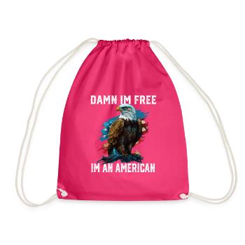 Merde je suis libre je suis un pygargue à tête blanche américain 4ème de - Sac de sport léger - fuchsia - Devant