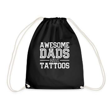 Les papas géniaux ont des tatouages Fête des pères Tattoo Lover - Sac de sport léger - noir - Devant