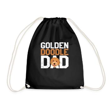 Goldendoodle Dog Owner Fête des pères Papa Golden - Sac de sport léger - noir - Devant