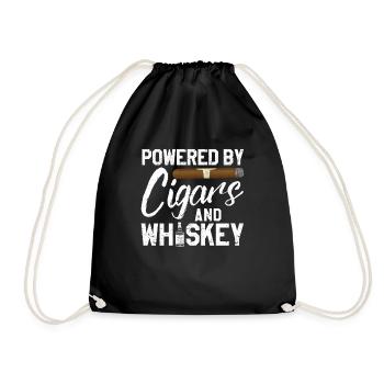 Propulsé par le whisky et les cigares fumant drôle - Sac de sport léger - noir - Devant