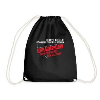 Grillen und Camper Geschenkidee - Turnbeutel - Schwarz - Vorne