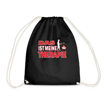 Grillen und Camper Geschenkidee - Turnbeutel - Schwarz - Vorne