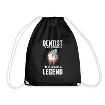 Dentist I'm Not Getting Old I'm Becoming A Legend - Drawstring Bag - black - Front