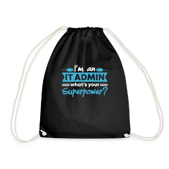 Je suis un administrateur informatique Quel est votre superpouvoir - Sac de sport léger - noir - Devant