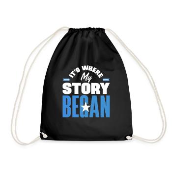Somali Somalia Somali Flag Its Where My Story - Drawstring Bag - black - Front