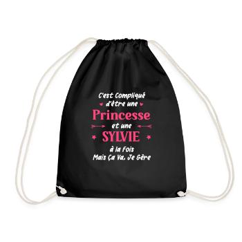 C'est compliqué d'être une princesse et une Sylvie - Sac de sport léger - noir - Devant