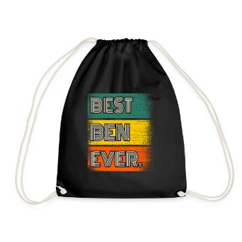 Ben Name Geschenk Spruch Lustig - Turnbeutel - Schwarz - Vorne