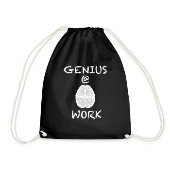 A genius at work as an engineer, as - Drawstring Bag - black - Front