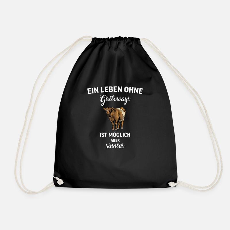 Galloway Rind I Schottland Rinderzucht Geschenk - Turnbeutel - Schwarz