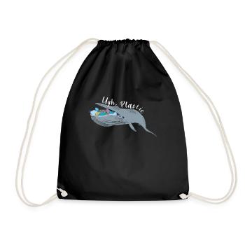 Trauriger Wal rettet die Natur Ozeane Tag der Erde - Turnbeutel - Schwarz - Vorne