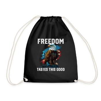 Freedom Tastes This Good Patriotic Patriotism - Turnbeutel - Schwarz - Vorne