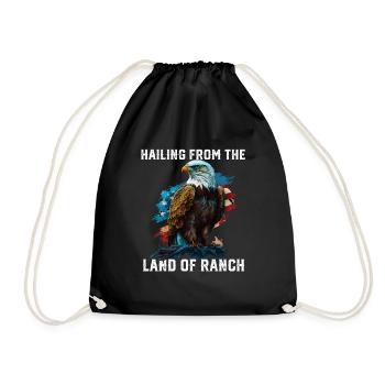 Originaire du pays du ranch américain chauve - Sac de sport léger - noir - Devant