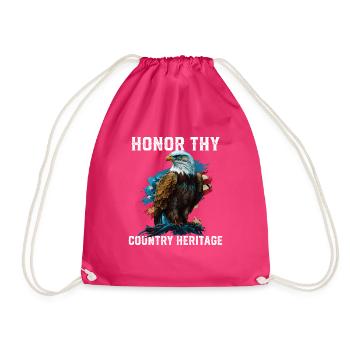 Honor Thy Country Heritage American Bald Eagle - Turnbeutel - Fuchsia - Vorne