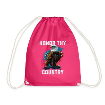 Honore ton pays Pygargue à tête blanche américain Amérique États-Unis - Sac de sport léger - fuchsia - Devant
