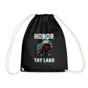 Honore ta terre Pygargue à tête blanche américain Amérique États-Unis - Sac de sport léger - noir - Devant