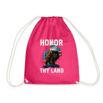 Honore ta terre Pygargue à tête blanche américain Amérique États-Unis - Sac de sport léger - fuchsia - Devant