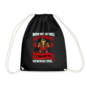 Your body will reward you - Drawstring Bag - black - Front