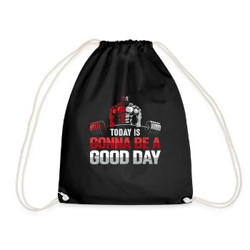 Today is a good day - Drawstring Bag - black - Front