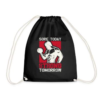 Strong tomorrow - Drawstring Bag - black - Front