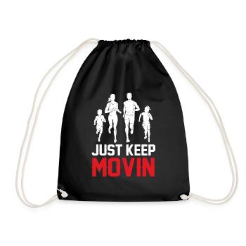 Never stand still - Drawstring Bag - black - Front