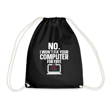 Technologie de soutien à la réparation d’ordinateurs - Sac de sport léger - noir - Devant