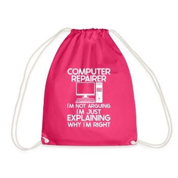 Technologie de soutien à la réparation d’ordinateurs - Sac de sport léger - fuchsia - Devant