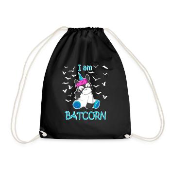 Batcorn Unicorn Funny - Drawstring Bag - black - Front