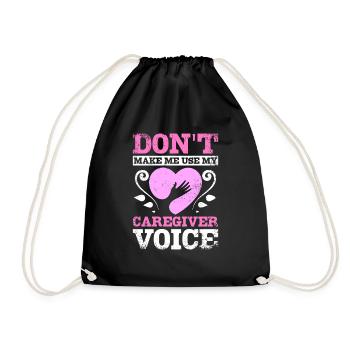 Ne me faites pas utiliser ma voix de soignant - Sac de sport léger - noir - Devant