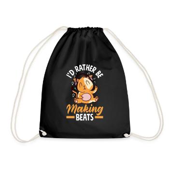 I'd Rather Be Making Beats Music Producer - Drawstring Bag - black - Front
