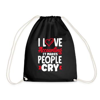 J’adore la comptabilité, ça fait pleurer les gens - Sac de sport léger - noir - Devant