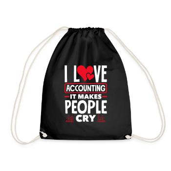 J’adore la comptabilité, ça fait pleurer les gens - Sac de sport léger - noir - Devant
