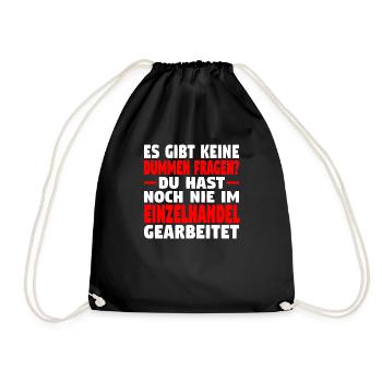 Verkäufer Vatertag Einzelhandel Einzelhändler Papa - Turnbeutel - Schwarz - Vorne