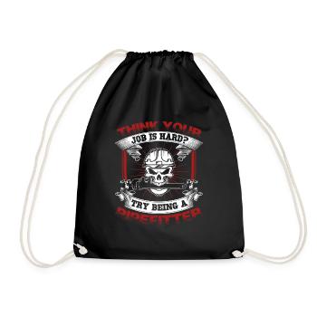 Pipefitter Try Being A Pipefitter - Drawstring Bag - black - Front