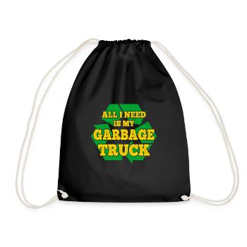 Tout ce dont j’ai besoin, c’est de mes cadeaux Garbage Man - Sac de sport léger - noir - Devant
