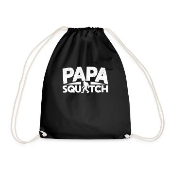 Papa Squatch Papa Sasquatch Bigfoot Daddy drôle - Sac de sport léger - noir - Devant