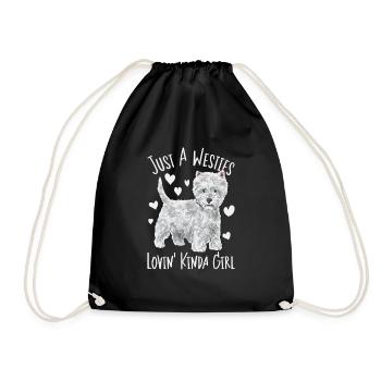 West Highland White Terrier Westie - Sac de sport léger - noir - Devant