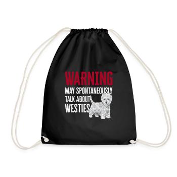 West Highland White Terrier Westie - Sac de sport léger - noir - Devant