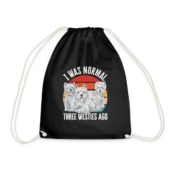 West Highland White Terrier Westie - Sac de sport léger - noir - Devant