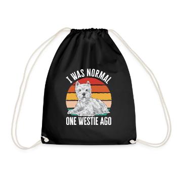 West Highland White Terrier Westie - Sac de sport léger - noir - Devant