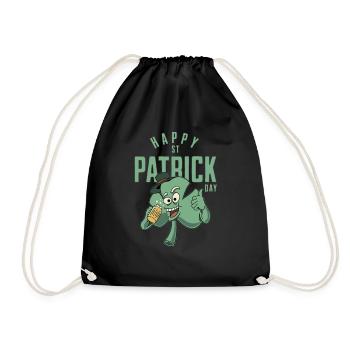 Happy Saint Patrick Day - Drawstring Bag - black - Front