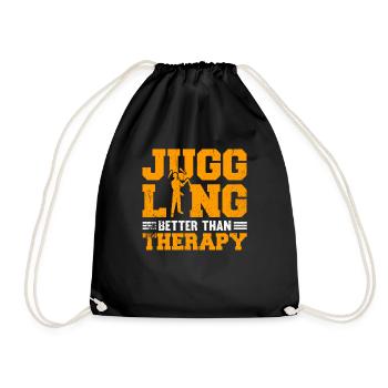 Juggling Better Than Therapy - Drawstring Bag - black - Front