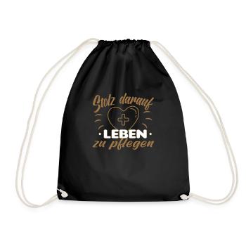 Altenpfleger Altenpflege Pfleger Vater Pflege - Turnbeutel - Schwarz - Vorne