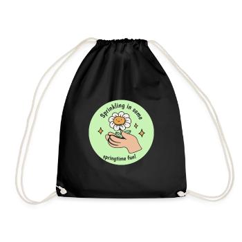 Saupoudrer un peu de plaisir printanier! Printemps de floraison - Sac de sport léger - noir - Devant